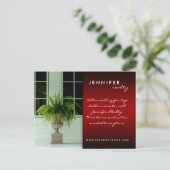 Real Anwesen Postkarten Green Fern House Red Black (Stehend Vorderseite)