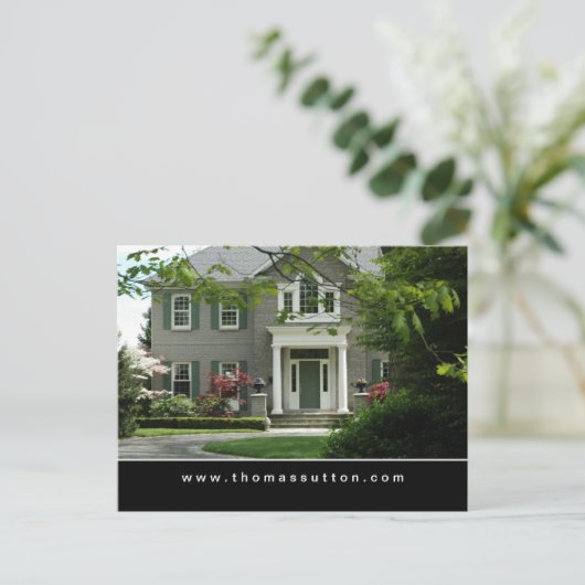 Real Anwesen Postkarten Grünes Haus (Stehend Vorderseite)