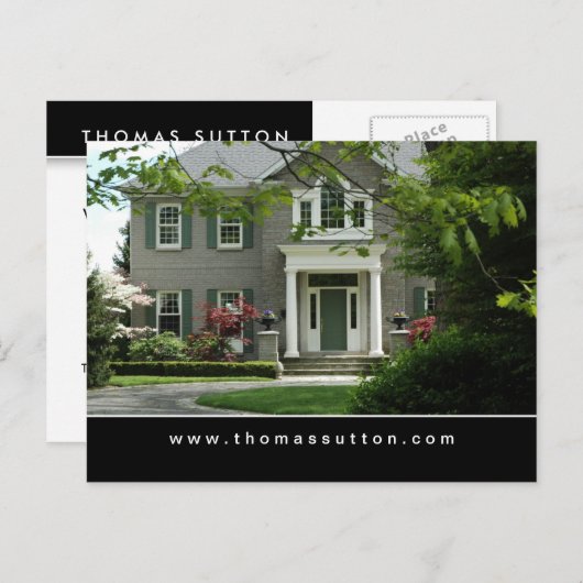 Real Anwesen Postkarten Grünes Haus (Vorne/Hinten)