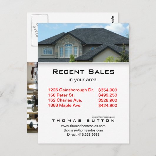 Real Anwesen Postkarten Kürzlicher Verkauf Rooftop (Vorne/Hinten)