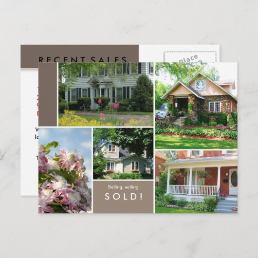 Real Anwesen Postkarten Viele Zuhause / Häuser 2 (Vorne/Hinten)