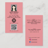 Real Anwesen QR Code berufliches Foto elegant Visitenkarte (Vorne/Hinten)