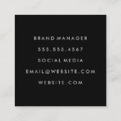 Real Anwesen Quadratische Visitenkarte (Rückseite)