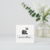 Real Anwesen Quadratische Visitenkarte (Stehend Vorderseite)