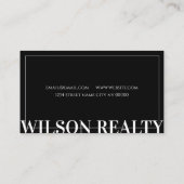 Real Anwesen Realtime Business Card Visitenkarte (Rückseite)