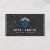 Real Anwesen | Realtor Agent | Zuhause Logo Visitenkarte (Vorderseite)