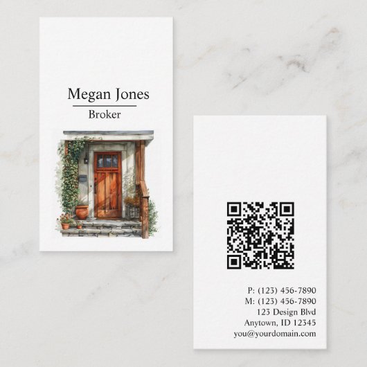 Real Anwesen, Realtor, Broker Business Card Visitenkarte (Vorne/Hinten)