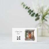 Real Anwesen, Realtor, Broker Business Card Visitenkarte (Stehend Vorderseite)