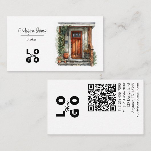 Real Anwesen, Realtor, Broker Business Card Visitenkarte (Vorne/Hinten)