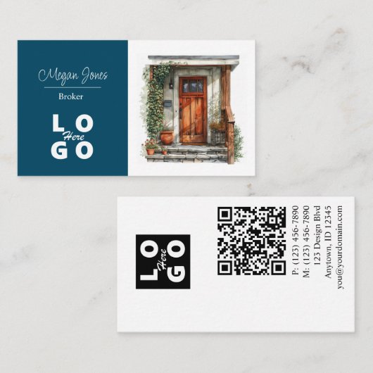 Real Anwesen, Realtor, Broker Business Card Visitenkarte (Vorne/Hinten)