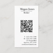 Real Anwesen, Realtor, Broker Visitenkarte (Rückseite)