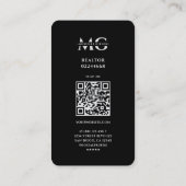 Real Anwesen Realtor Eleganter Black Silver Key Visitenkarte (Rückseite)