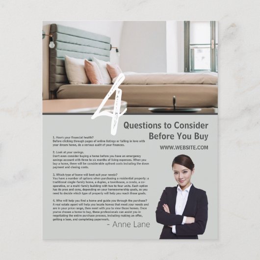 Real Anwesen Realtor Flyer (Hinten)