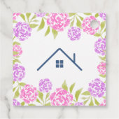 Real Anwesen Realtor Frühling Blumenstrauß Pop dur Geschenkanhänger (Rückseite)