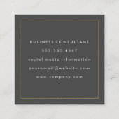 Real Anwesen | Realtor House-Logo Quadratische Visitenkarte (Rückseite)