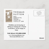 Real Anwesen / Realtor Postcard individuell anpass Postkarte (Rückseite)