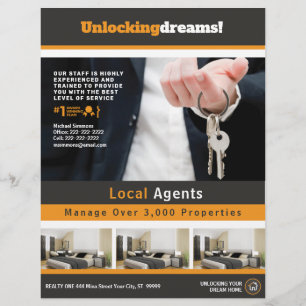 Real-Anwesen Realty-benutzerdefinierbarer Flyer