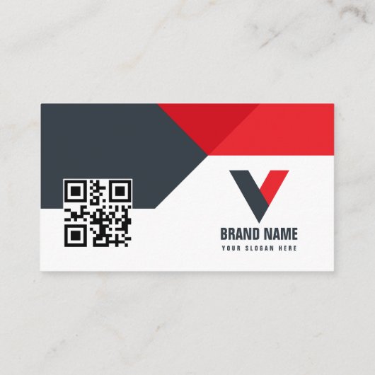 Real Anwesen Red Drak Qr Code Visitenkarte (Rückseite)