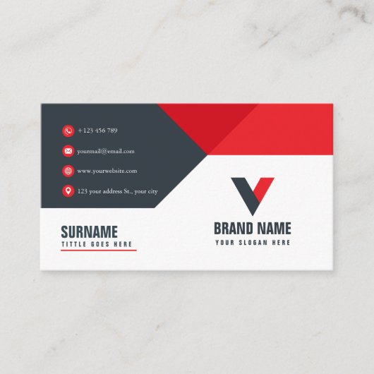 Real Anwesen Red Drak Qr Code Visitenkarte (Vorderseite)