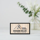 Real Anwesen Roof | Eigentum | Holzkappen Visitenkarte (Stehend Vorderseite)