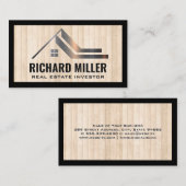 Real Anwesen Roof | Eigentum | Holzkappen Visitenkarte (Vorne/Hinten)