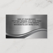 Real Anwesen Roof Logo | Metallisch Visitenkarte (Rückseite)