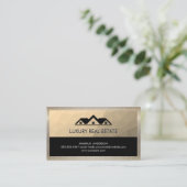 Real Anwesen Roof Top Gold Geometric Visitenkarte (Stehend Vorderseite)