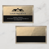 Real Anwesen Roof Top Gold Geometric Visitenkarte (Vorne/Hinten)