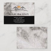 Real Anwesen Roof Top | Marmorplatte | Lux Visitenkarte (Vorne/Hinten)