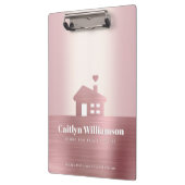 Real Anwesen Rosa Rose Gold Foker Broker Agent Hou Klemmbrett (Links)