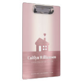 Real Anwesen Rosa Rose Gold Foker Broker Agent Hou Klemmbrett (Rechts)