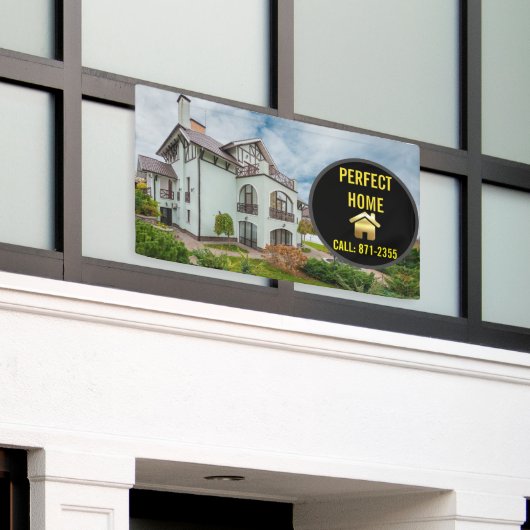 Real Anwesen Sales Perfekte Zuhause Banner (Äußeres Gebäude)