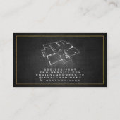 Real Anwesen | Schlüssel Zuhause und Blueprints Visitenkarte (Rückseite)