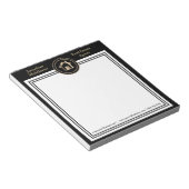 Real Anwesen - Schwarz und Gold Editor Notizblock (angewinkelt)