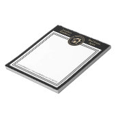 Real Anwesen - Schwarz und Gold Editor Notizblock (Rotiert)