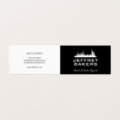 Real Anwesen Schwarz-weiß | Stadt | Visitenkarten (Außenseite Aufgefaltet)