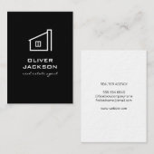 Real Anwesen Schwarz-weiß Visitenkarte (Vorne/Hinten)