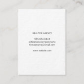 Real Anwesen Schwarz-weiß Visitenkarte (Rückseite)