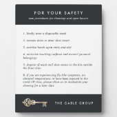 Real Anwesen Shows / Open House Client Sicherheit Fotoplatte (Vorderseite)