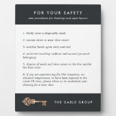 Real Anwesen Shows / Open House Client Sicherheit Fotoplatte (Vorderseite)