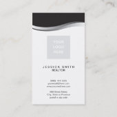 Real Anwesen Silber Swoosh Visitenkarte (Rückseite)
