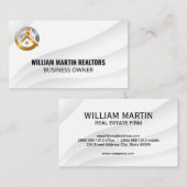 Real Anwesen Silver Gold Logo Visitenkarte (Vorne/Hinten)
