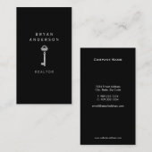 Real Anwesen Silver Key Business Card Visitenkarte (Vorne/Hinten)