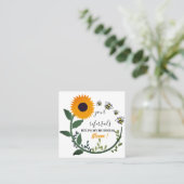 Real Anwesen & Small Business Aquarell Sonnenblume Empfehlungskarte (Stehend Vorderseite)