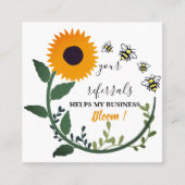 Real Anwesen & Small Business Aquarell Sonnenblume Empfehlungskarte (Vorderseite)