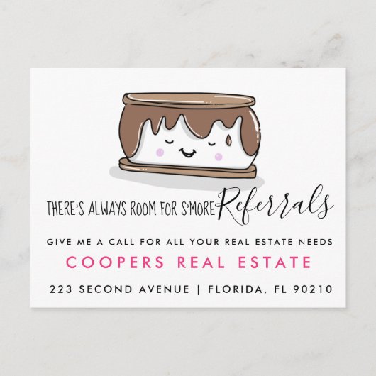 Real Anwesen SMORE Ankündigung Postkarte (Vorderseite)