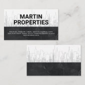 Real Anwesen | Stadt Downtown Visitenkarte (Vorne/Hinten)