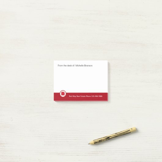 Real-Anwesen-Thema Post-it Klebezettel (Auf Schreibtisch)