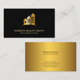 Real Anwesen Upward Arrow Houses Gold Visitenkarte