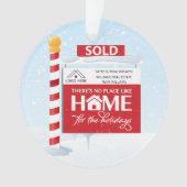 Real Anwesen Weihnachts Sold Sign Ornament (Vorderseite)